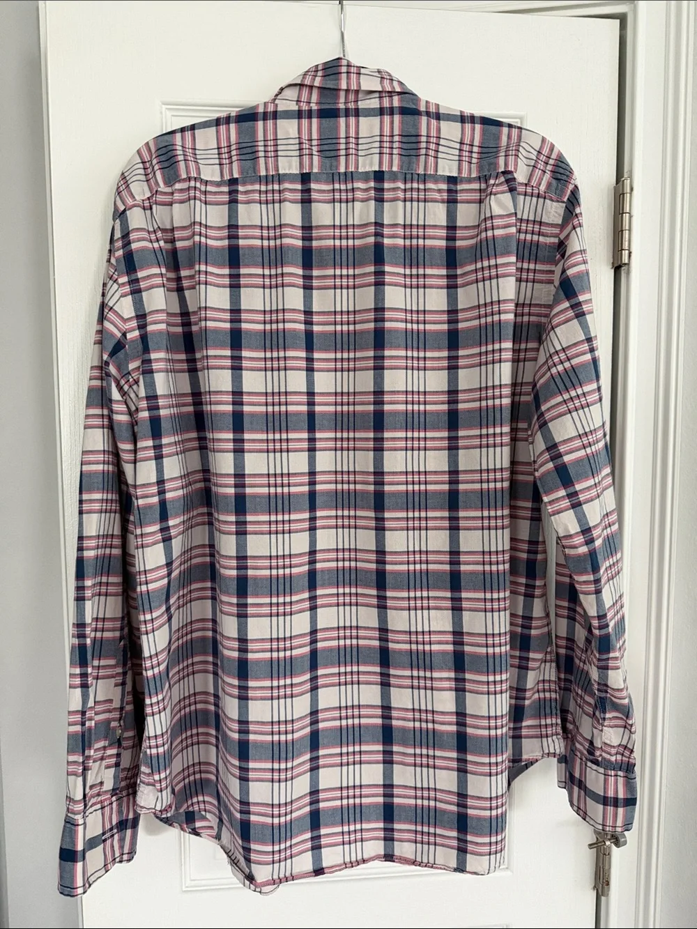 J Crew Classic Plaid Button-Down Shirt - Blue & Pink